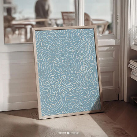 Gök Mavisi, Minimalist Çizgiler Sanatı, Duvar Sanatı, Sürekli Çizgi Sanatı