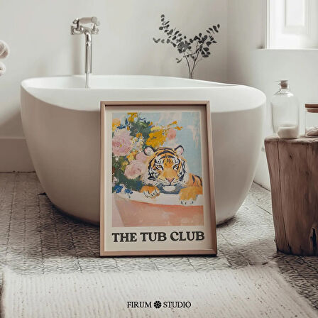The Tub Club Sanatı, Eklektik Banyo Duvar Dekoru, Kaplan Duvar Sanatı