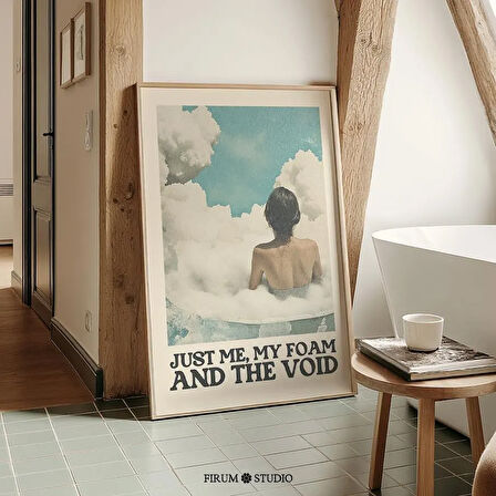 Sadece Ben Köpüğüm ve Boşluk Banyo, Komik Retro Pastel Sanatı