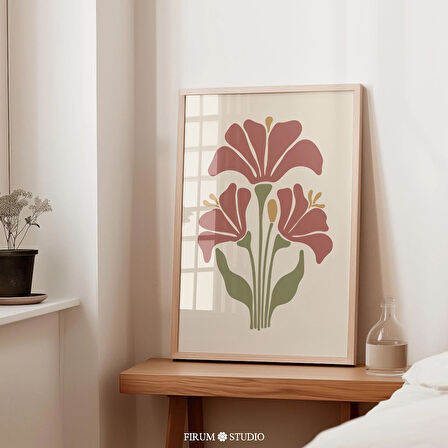 Boho Soyut Çiçek Sanatı, Sıcak Sönük Tonlar