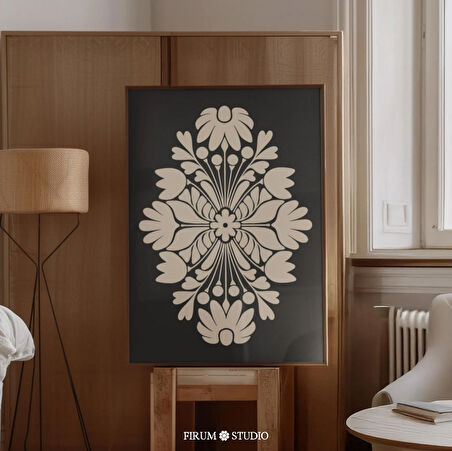 Kasvetli Çiçek Sanatı, Siyah ve Bej, Koyu Çiçek, Çiçek Dekoru