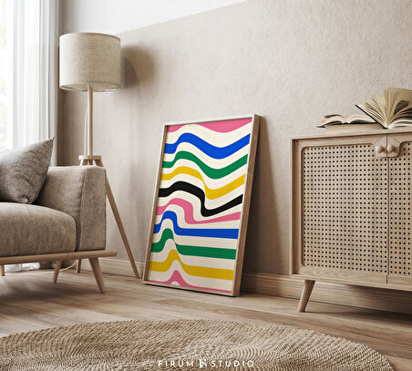 Canlı ve Renkli Eğlenceli Duvar Sanatı, Bauhaus Poster