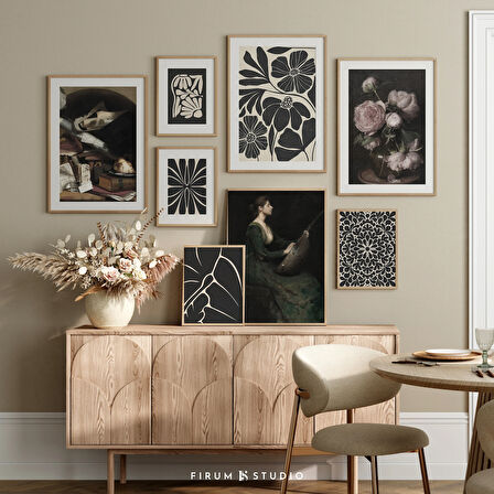 Koyu Eklektik Galeri Duvar Takımı