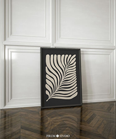 Kasvetli Soyut Botanik Duvar Sanatı