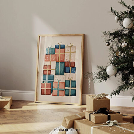 Boho Noel - Retro Şenlikli Dekor İçin Benzersiz Eklektik Tatil Sanatı | Renkli Nostaljik Noel |