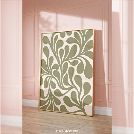 Adaçayı Yeşili Soyut Botanik Sanatı