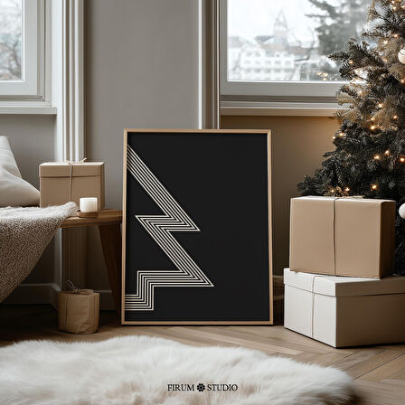 Kasvetli Siyah Beyaz Noel Sanatı, Minimalist Tatil Dekoru
