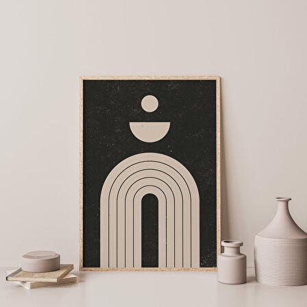 Geometrik Duvar Sanatı, Orta Yüzyıl Modern, Bej Sanatı, Minimalist Çizgi Sanatı