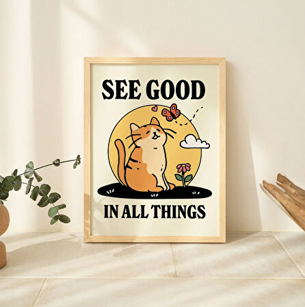 Renkli Kedi Duvarı, Retro Maksimalist Kreş Dekoru, Sınıf