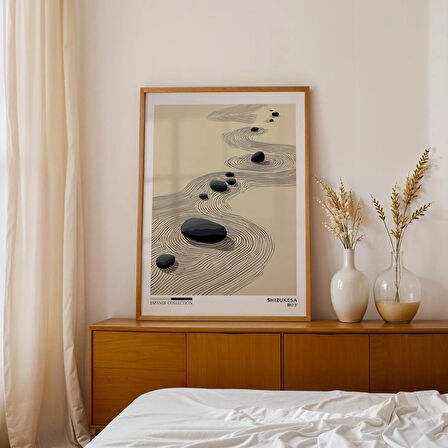 Beige Japandi Art : Zen Meditation Room Decor ( )