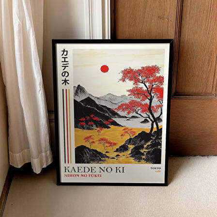 Geleneksel Japon Manzara Posteri, Japon Duvar Sanatı, Japandi Duvar Sanatı, Manzara Baskıları