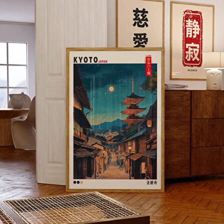 Kyoto Gece Sokak Sanatı, Hōkan-ji Tapınağı Posteri, Japon Pagoda Duvarı