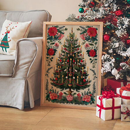 İskandinav Noel Ağacı: Halk Sanatı Tatil Dekoru ( & )