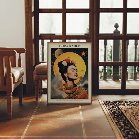 Frida Kahlo Retro Stil Portresi, Frida Kahlo, İlham Verici Söz, Feminist Sanat