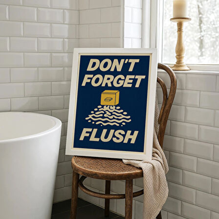 Komik Banyo Tabelası: Retro Tipografi Tuvalet Mizah Posteri ( & )