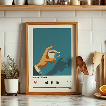 Kahve Zamanı Poster, Kahve Barı, Mutfak Baskıları, Bar Arabası Sanatı, Kahve Sanatı