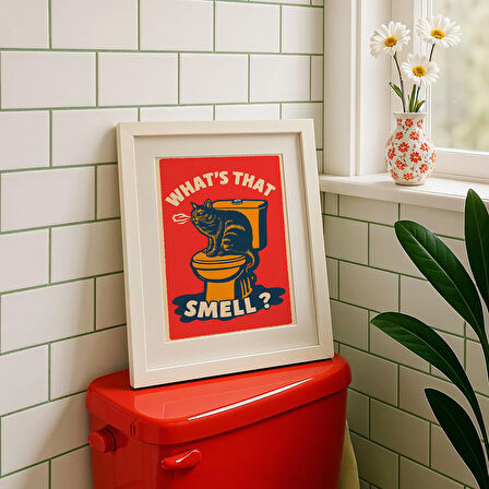 Komik Kedi Banyo Duvar Sanatı: Banyo Posteri ( )