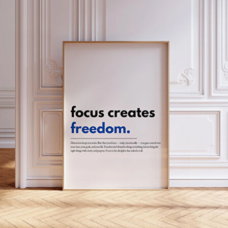 Odaklanma Özgürlük Yaratır: Motivasyonel Tipografi Sanatı ( )