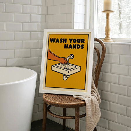 Ellerinizi Yıkayın Retro Banyo Posteri: Komik Tuvalet Sanatı (& Dosyalar)