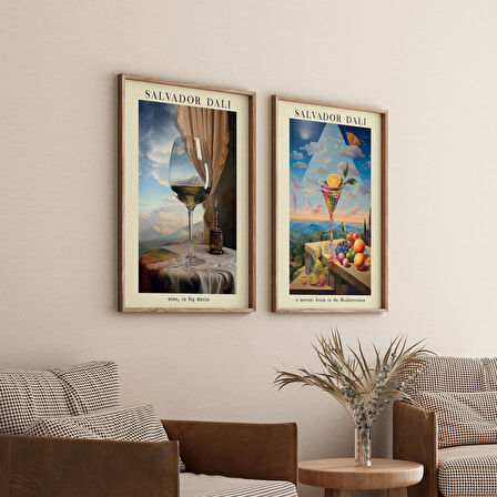 Salvador Dali, 2 Baskı Seti, Galeri Duvar Seti, Sergi Posteri