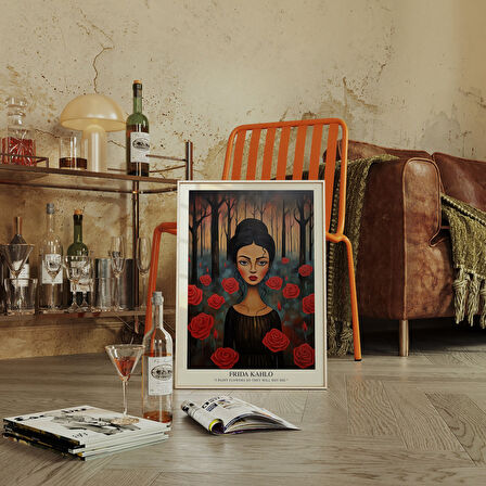 Güllü Frida Kahlo Çizgi Film Posteri, Frida Kahlo, Frida Khalo