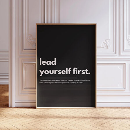 Motivasyon Sözü Poster: Önce Kendine Liderlik Et ( & )