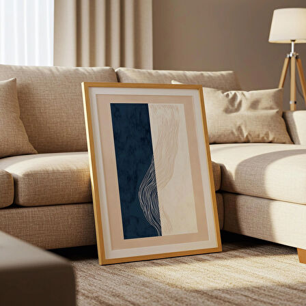 Minimalist Soyut Duvar Sanatı: Japandi Geometrik ( & )