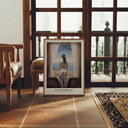 Salvador Dali Penceredeki Genç Kadın