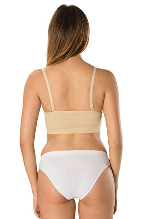 Kadın Ten Ayarlı Ince Askılı Minimizer Toparlayıcı Balensiz Sütyen