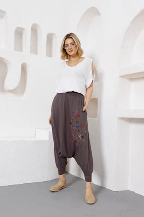 Kadın Siyah Omuz Ve Sırt Detaylı V Yaka Basic Tshirt Njydam20