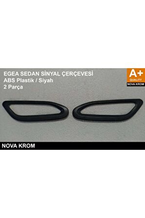 Nova Krom Fiat Egea Sinyal Çerçevesi Abs Plastik 2015 - 2024 (Siyah)