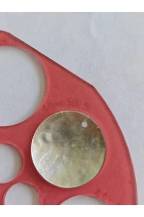 30mm Yandan Delikli Doğal Düğme 48 Boy 10 adet
