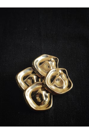 Gold Renk Parlak Metal Ceket ve Kaban Düğmesi 4 adet 38 mm 60 boy