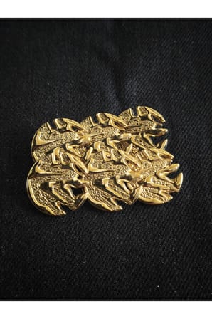 Tüy Model Gold metal düğme büyük boy 25 mm 40 boy