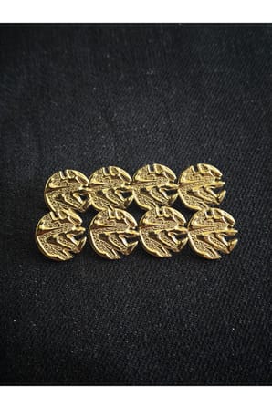 Tüy Model Gold metal düğme küçük boy 18 mm 28 boy