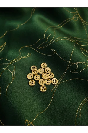 Z.A.R.A 12 Adet Gold Renk 4 Delikli Metal Düğme (16 Boy / 10.2 mm)