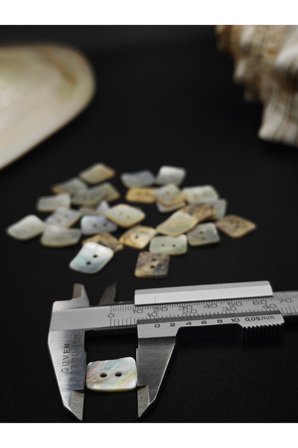 doğal dikdörtgen düğme seti (24 adet/1,2 cm*1 cm )