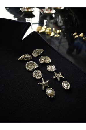 Z.A.R.A Silver Kombin Düğme Seti 5 Model 10 Adet