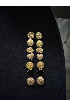 Z.A.R.A Gold Kombin Düğme Seti 7 Model 14 Adet