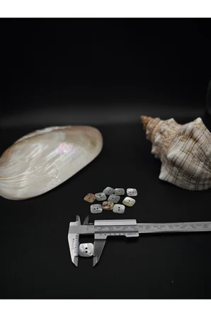 doğal kare düğme seti (24 adet/ 1 cm*1 cm)