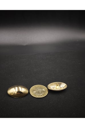 Z.A.R.A 4 Adet Altın Renk Elips Formlu Metal Ceket Düğmesi 30 mm