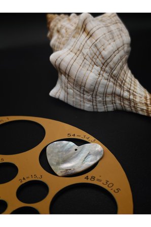 Doğal Kalp Kolye ucu (2 adet/3.5 cm)