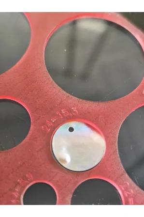 15 mm Yandan Delikli Doğal Düğme 24 Boy 25 adet