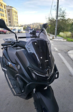 MOTOCAM Yamaha Nmax Siperlik Ön Cam 2025 Model 49cm Füme Renkli 4mm Spor Cam
