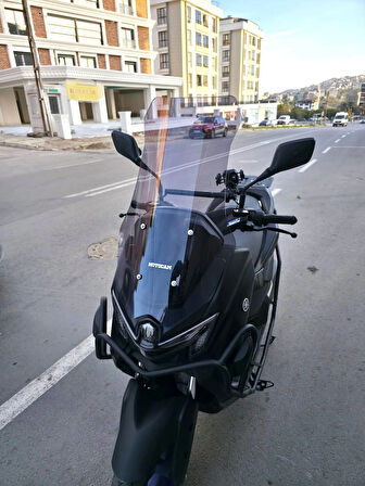 MOTOCAM Yamaha Nmax Siperlik Ön Cam 2025 Model 72cm Füme Renkli 4mm