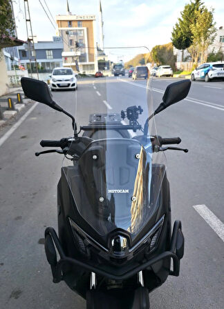 MOTOCAM Yamaha Nmax Siperlik Ön Cam 2025 Model 72cm Şeffaf Renkli 4mm