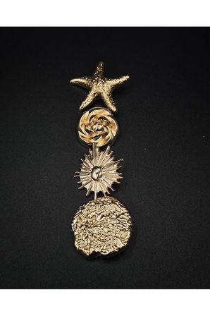 Z.A.R.A Serisi Kombin Gold Metal Düğme Seti - 4’lü Büyük Boy Set