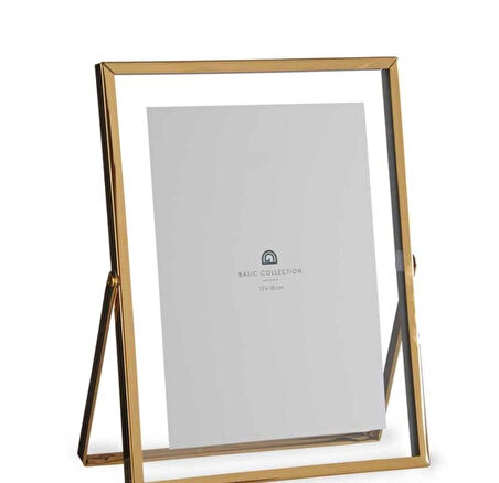 resim çerçevesi, metal cam, dikey dikdörtgen RESİM  çerçevesi 25*20 CM gold renk