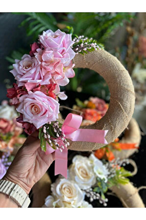 Yapay Çiçekli Kapı Süsü No:3