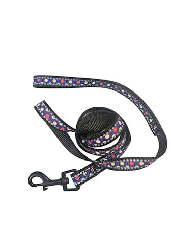 Nunbell Reflektörlü, Noktalı Köpek Gezdirme Tasması (2 cm x 120 cm)